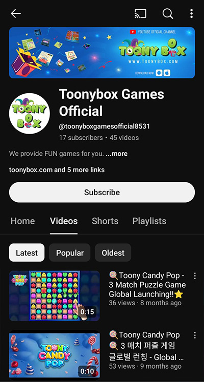 YouTube Channel 3